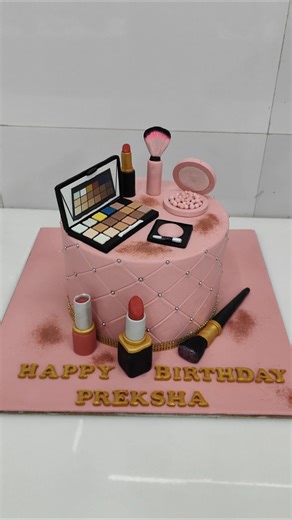 beautiful makeup 💄 theme cake design ideas #makeupcake #birthdaycakedesign #shorts #ytshorts #viral