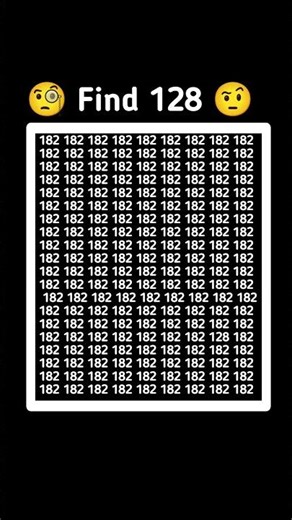 find the number 128 in 4 second #quiz #shorts