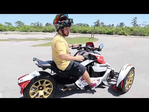 Learning to ride a CANAM RYKER FOR BEGINNERS 2022 - LEARN HOW TO STEER INTO A TURN #vincode17