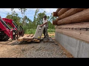 Mini split A/C system in the log cabin DIY