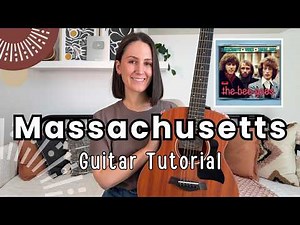 Massachusetts - The Bee Gees Acoustic Guitar Lesson [Guitar Tutorial PLUS Play Along]