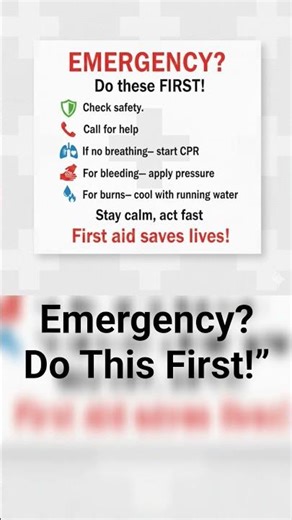 First aid saves lives—act fast. 🚑⚡ #FirstAid #EmergencyCare #SaveLives #SafetyFirst #CPRBasics