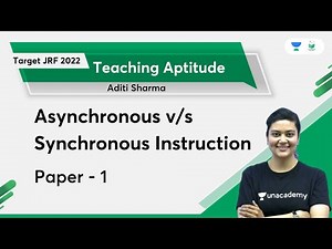 Asynchronous v/s Synchronous Instruction | Paper 1 | NTA UGC NET Target JRF 2022 | Aditi Sharma