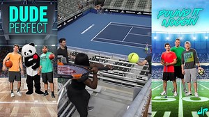 We got Serena Williams to show us some of her tennis trick shots! 🎾 | Dude Perfect