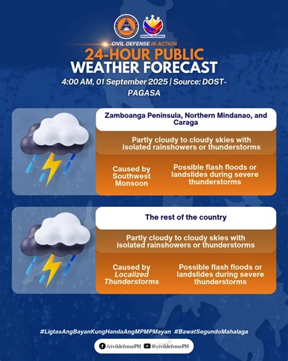 6.8K views · 114 reactions | 24-HOUR PUBLIC WEATHER FORECAST Issued...