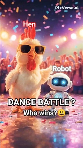 “Chicken vs Robot Dance Battle 🐔🤖 Funniest Viral Short 2025 #shorts”