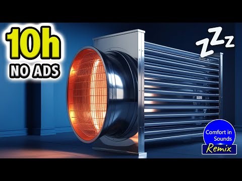 (NO ADS) Industrial Diesel Radiant Heater Sound - White Noise, Black Screen, Fall Asleep Easily