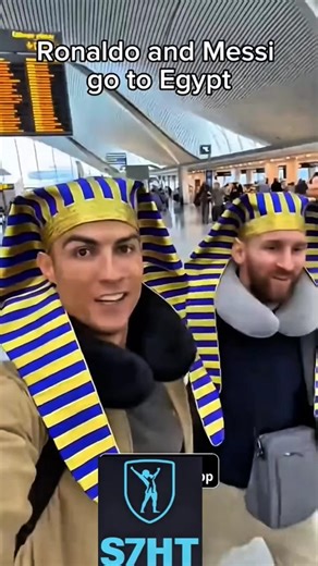 Ronaldo and Messi vlog Egypt part 4🤣⚰️ #cristianoronaldo #messi #egypt #vlog #motivation #funny #ai