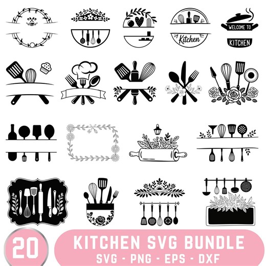 Kitchen Svg Kitchen Sign Svg, Farmhouse Kitchen Svg Cut Files for Cricut & Silhouette Svg, Baking Svg, Cooking Svg - Etsy