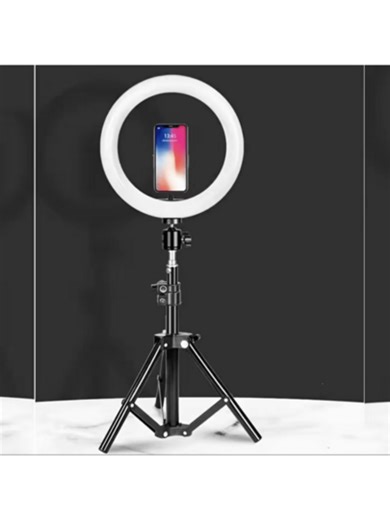 1pc 8 Inch Selfie Ring Light With Tripod Stand, LED Circle Light, With Flexible Tripod Stand & Phone Holder, For Photo Selfie Video Recording Zoom Meeting | SHEIN