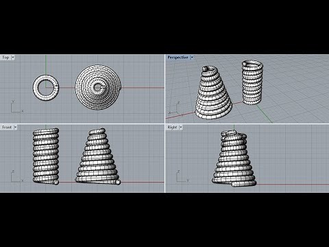 Mastering Helix and Spiral Commands in Rhino 3D: Step-by-Step Tutorial"