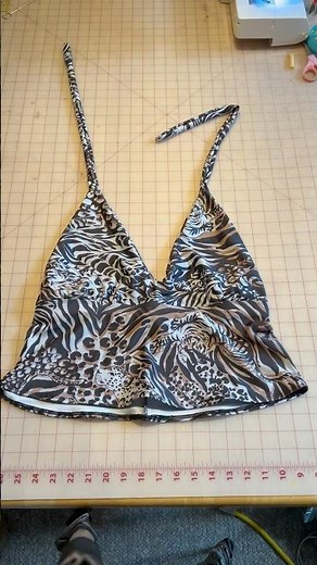 DIY custom tankini - full coverage swimwear top #customswimwear #bikinibrand