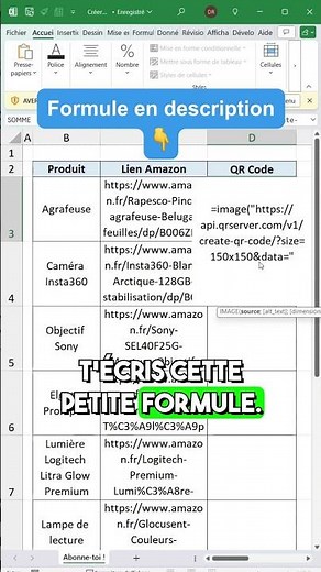 Créer des QR Codes sur Excel hyper facilement