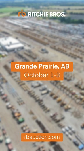Get ready to bid at our Grande Prairie Unreserved Public Auction on Oct 1-3 featuring over 1500 equipment items and trucks up for grabs including crawler dozers, track tractors, wheel loaders, sleeper truck tractors and more. Features equipment from JB Bassett Contracting Ltd, Fluid Pro Oilfield Services Ltd and Low Impact Inc. ℹ️ For more info, view inventory, and register to bid visit: https://ow.ly/Kg0r50TqwGG | Ritchie Bros.
