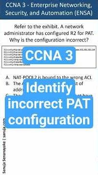 Identifying incorrect PAT on a router - CCNA Bite 56