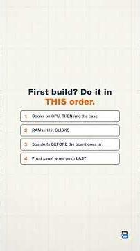 Build Your First PC in THIS Order (Or You'll Fight It)