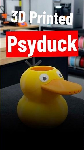 3D Printing a Psyduck Watering Can 🦆 | Satisfying Timelapse