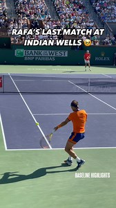 466K views · 1K reactions | The 2022 IW Final vs. Fritz ended up being the last match Rafa would ever play at Indian Wells. He was struggling with a rib cage injury suffered during his epic semi-final against Alcaraz and lost in two sets. Rafa arrived at the 2024 tournament and practiced but withdrew before his first match due to an ab injury 凉 • #baselinehighlights #tennis #nadal #indianwells | Baseline Highlights | Facebook