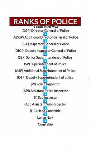 Police Ranks and Hierarchy Explained | Full Structure from DGP to Constable