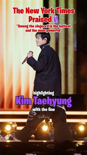 V's Vocals Praised by the NYC Times! #taehyung #bts #shorts