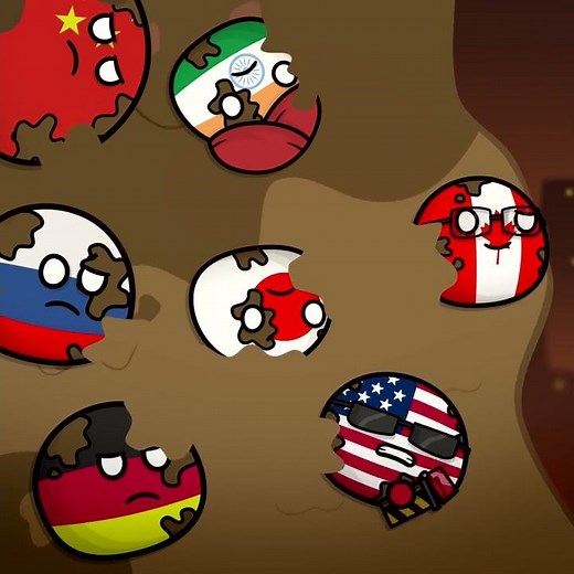 Countryballs vs Garbage Monster