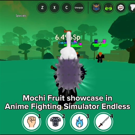 Showcase Mochi fruit in Anime Fighting Simulator Endless #roblox #subscribe