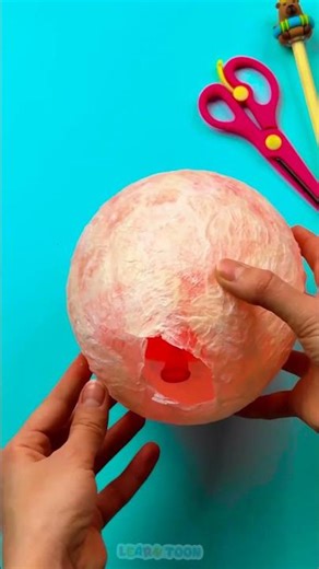 🎃 Let's make a SCARY lamp! SUPER fun DIY! 🎈😱 #Shorts #Kids