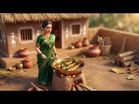 Miniature Doll Fish & Special Indian Cooking ASMR || Indian Village Tiny Kitchen Story ||