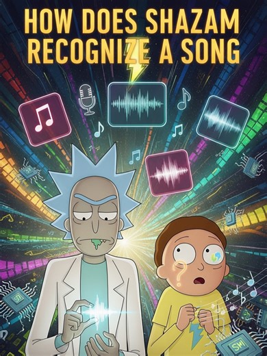 How does Shazam recognize a song? #rickandmorty #programming #learnontiktok #techtok #coding #ai