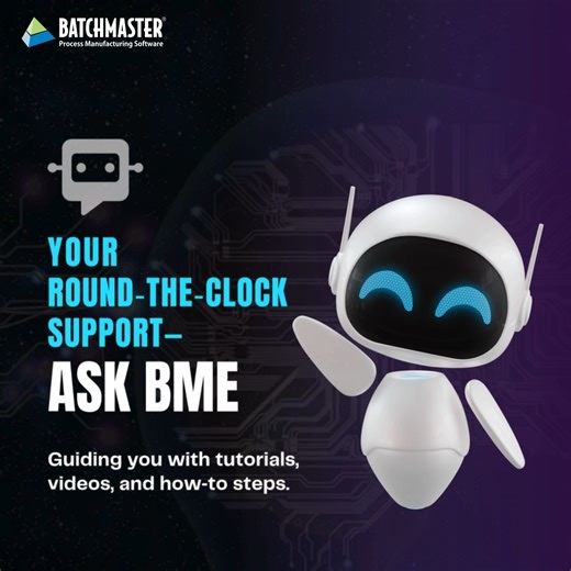 BatchMaster Software Pvt. Ltd on Instagram: "Questions don’t follow office hours — and neither should support. With AskBME, BatchMaster users get instant access to step-by-step guidance, practical walkthroughs, and easy-to-follow resources whenever they need help. Because the right answers, at the right time, keep operations moving without delays. Visit our website to explore more - Link in the bio. #erpsoftware #ai #aierp #erp #technology #automation #innovation"