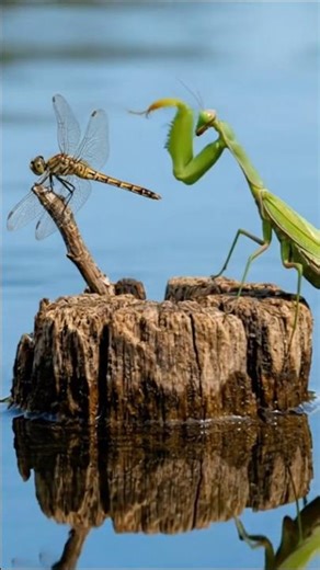 The Perfect Strike: Mantis vs. Dragonfly 🦗⚡️