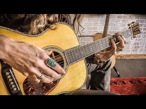 BACK PORCH BLUES FINGERPICKING on a Martin 000