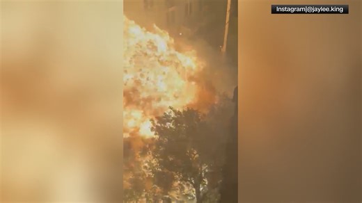 Car explosion in NYC neighbourhood caught on camera