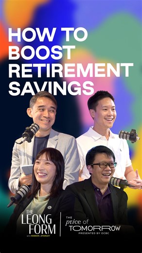 The Central Provident Fund (CPF) is a crucial financial safety net for Singaporeans in their retirement years. But what if your CPF savings are less than what you anticipated because you have dipped into it for housing or for your child’s education? Hear some strategies on how you can boost your retirement savings from Peh Er Yan, Group Director of Communications & Engagement with the CPF Board. Hear more financial tips on how to get retirement-ready financially on the full episode of The Leong 