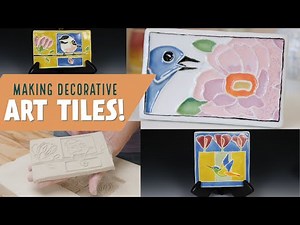 Decorative Tiles from Plaster Molds - GLAZE FLOODING TECHNIQUE!