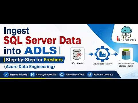 Ingest SQL Server Data into ADLS | Step-by-Step for Freshers (Azure Data Engineering) #adf