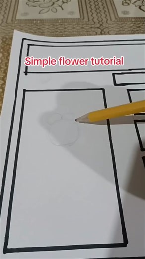 Part 2 | Simple flower tutorial #foryou #fypシ #fyp #fy #simpledrawing #drawingtutorial #drawing #simpleflower #educ