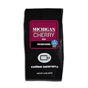 Coffee Beanery Michigan Cherry Flavored Coffee (Coarse) | 1 bag of 12oz Coffee | Light-Medium Roast