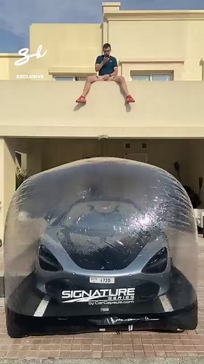 48M views · 215K reactions | For when you need to protect your supercar from random falling objects...藍 #brick #supercar #tools | Supercar Blondie | Facebook