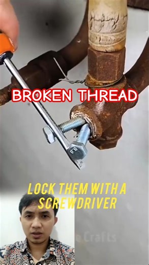 Broken Pipe Thread Fix #tricks #tools #bolt #lifehack