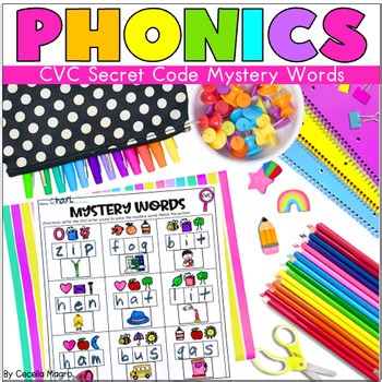 Reveal the Secret Word CVC Phonics Activities