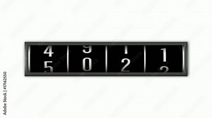 1080p loopable numbers counting over white background