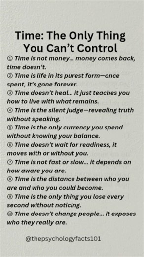 Time: The Only Thing You Can’t Control#lifelessons #wisdom #englishquote#shorts
