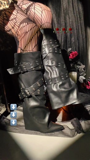 My new Gothic Boots #womenboots #gothicstyle #gothfashion #gothboots #kneehighboots