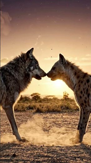 Wolf vs Hyena – Clash of Predators 🐺🐕‍🦺