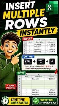 How to insert multiple rows in Excel?⭐