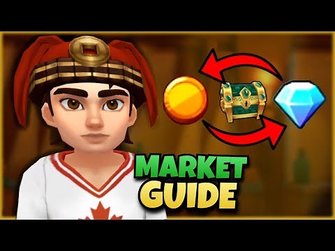 MARKET GUIDE, GEM TO GOLD CONVERSION, PIRATE FLASH QUEST | Shop Titans Gameplay