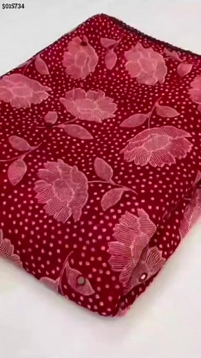 ₹ 999 $ 💐Fabric : Soft Georgette Saree with Floral Prints and Aari Mirror Work wity White Oatch Lace. Blouse - Beautiful Sequence Jacquard Blouse | Handloom Paradise