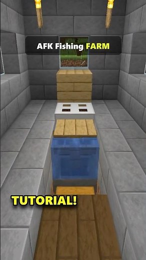 Minecraft: How to Build SIMPLE & EASY Afk FISH Farm ( Tutorial 1.21+ ) #minecraft #shorts