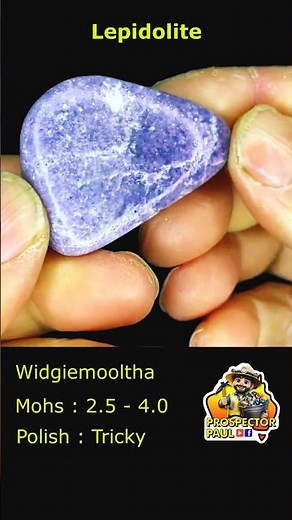 Lepidolite - Before and After Polishing No.44 #rockhounding #crystals #minerals #geology #gems